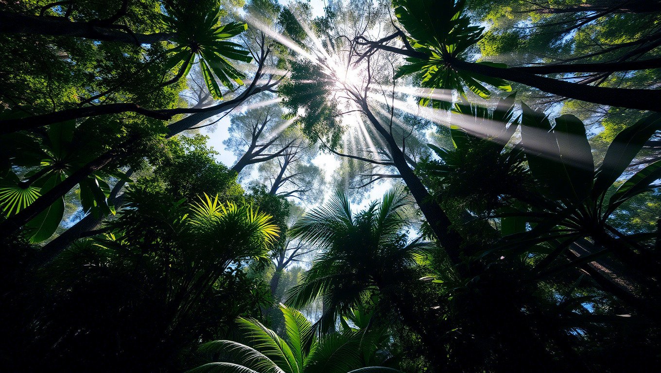 AI image of rainforests generated by Flux